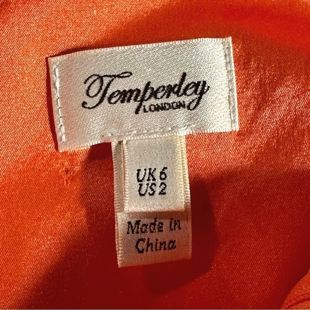 Vintage “Tangerine” Temperley London ‘Mini Greek’ One Shoulder Mini Dress Size 2 - Picture 6 of 16